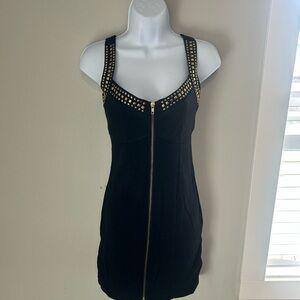Black Studded Mini Dress